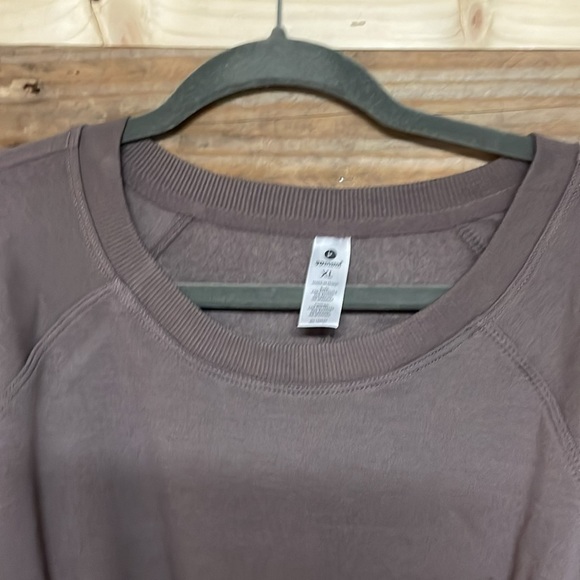 90 Degree By Reflex size XL Brown Twist Front Crop Very Soft Stretchy Sweatshirt - Picture 5 of 8